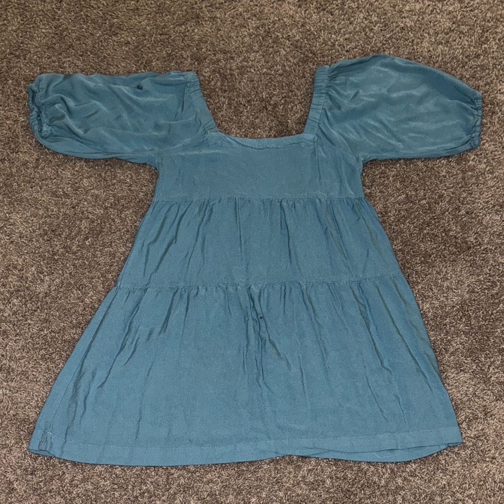Elegant Teal Mini Dress